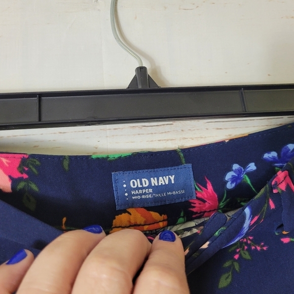 Old Navy Harper Pants Size 6 Navy Floral - Picture 5 of 6